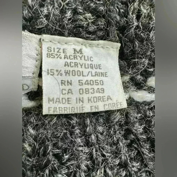 Vintage Jones New York Hand Knitted Patch Winter Wool Grandpa Chunky  Sweater - Picture 5 of 5